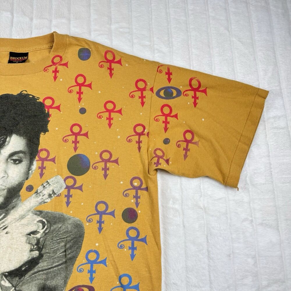 VTG 93 Brockum Prince All Over Print T-Shirt XL Band Rap Tee Single Stitch RARE - Picture 10 of 16